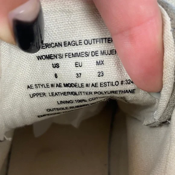 American Eagle Glitter high top Sneakers size 6 - Picture 8 of 8